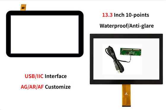 13.3' 'USB ve IIC Arayüzü G + G Yapısı ile Endüstriyel Çoklu Dokunmatik Ekran Paneli