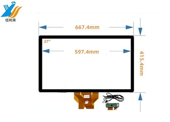 27 inç Endüstriyel İnsan Makinesi Arayüzleri için USB Arayüz tipi ile Kapasitatif dokunmatik ekran
