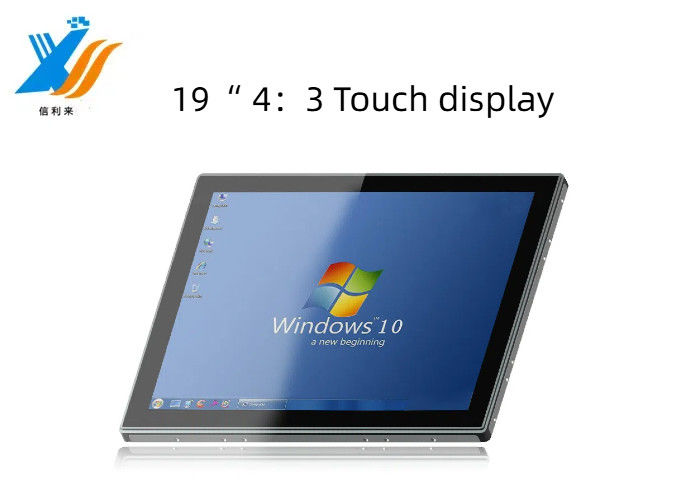 Özelleştir 19 "Çok dokunmatik projektif kapasitif (PCAP) dokunmatik ekran su geçirmez yağ geçirmez Anti-UV AR AG AF kalem dokunmatik LCD ekran led Monitör endüstriyel ticari tıbbi eğitim için VGA HDMI