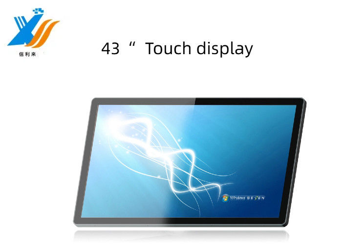 43" VGA HDMI Arabirimi Dokunmatik Ekran Ekranı Çok Noktalı PCAP Dokunmatik Ekranı LCD özelleştirme su geçirmez yağ geçirmez kalem dokunmatik parmak dokunuşu Anti-UV AR AG AF Eğitim Ticari