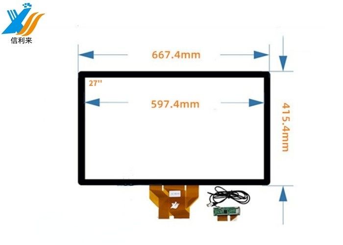 27 inç Endüstriyel İnsan Makinesi Arayüzleri için USB Arayüz tipi ile Kapasitatif dokunmatik ekran