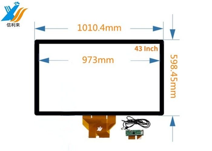 43" çoklu dokunmatik kapasitif dokunmatik panel BOE monitörü ile özelleştirilebilir LG IC etkileşimli video duvarı için HMI eğitim kendi kendine hizmet kiosk tabletler nakit kasası POS